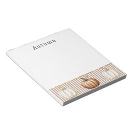 Bloco De Notas Laranja White Fall Pumpkins personalizado