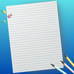 Bloco De Notas Largura das linhas lacreadas de 8,5" x 11"