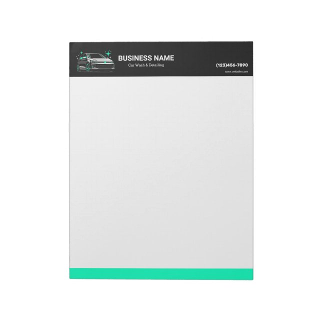 Bloco De Notas Lavagem e Detalhes de Carro Móvel Personalizado (Invertido)