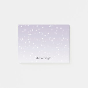 Bloco De Notas Lavanda de Confetti Branco Roxo