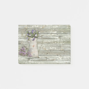 Bloco De Notas lavanda de madeira whitewashed do verão da casa d