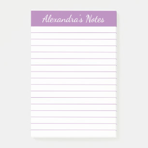 Bloco De Notas Lavanda Elegante Simples Personalizada
