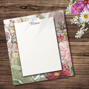 Bloco De Notas Lavanda russa: Gingham e flores selvagens