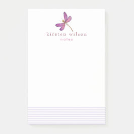 Bloco De Notas Lavandas Elegantes e Dragonfly Personalizadas