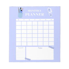 Bloco De Notas Lavender Monthly Planner Layout Art