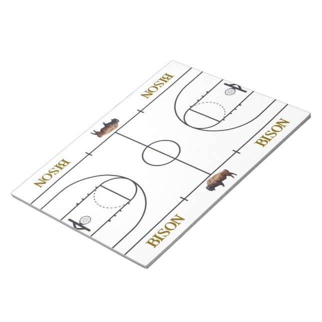 Bloco De Notas Layout da Quadra de Basquete para Treinamento (Inclinado)