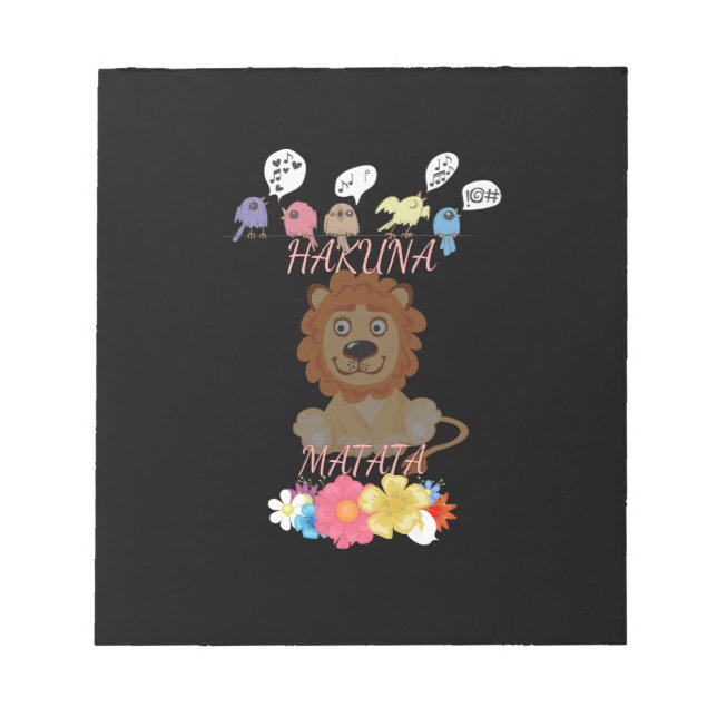 Bloco De Notas Leão engraçado (Frente)