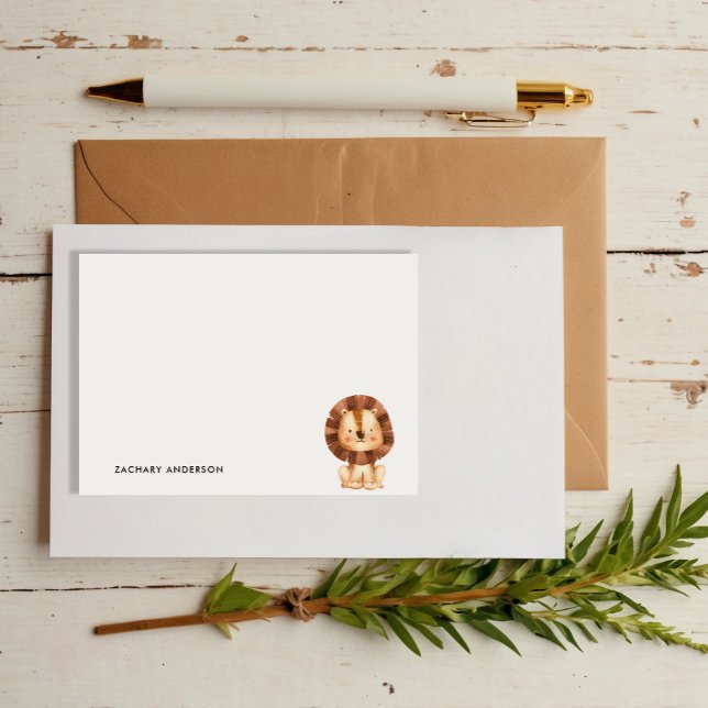 Bloco De Notas Leãozinho Bebê Minimalista Personalizado para Cria (Criador carregado)