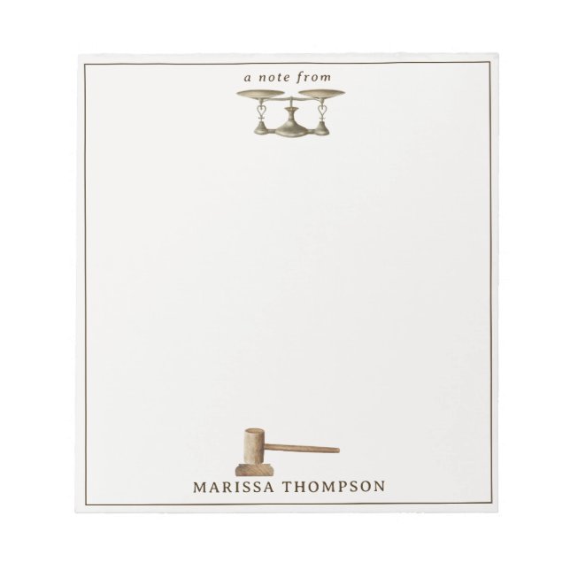 Bloco De Notas Legitimidade Legítima do Gavel (Frente)