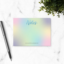 Bloco De Notas Leitura Azul Faux do Padrão de Mistura Unicorn