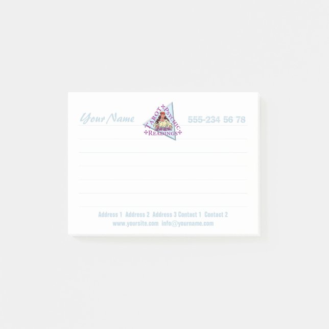 Bloco De Notas Leitura Tarot - Notas do PostIt (Frente)