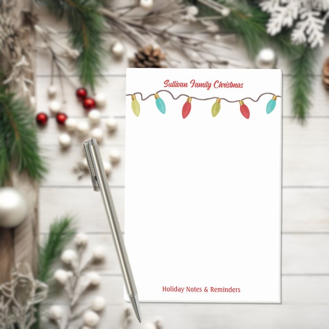 Bloco De Notas Leituras de String de Natal Retroativas Personaliz (Criador carregado)