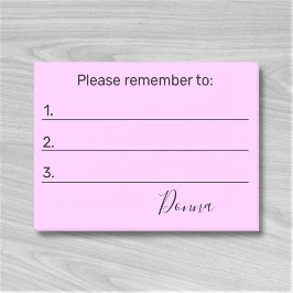 Bloco De Notas Lembre-Se Do Seu Texto