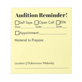 Bloco De Notas Lembrete da Audiência!