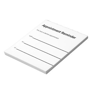 Bloco De Notas Lembrete de Consulta Odontológica para Negócios do