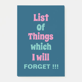 Bloco De Notas Lembrete engraçado para Pessoas esquecidas Não se
