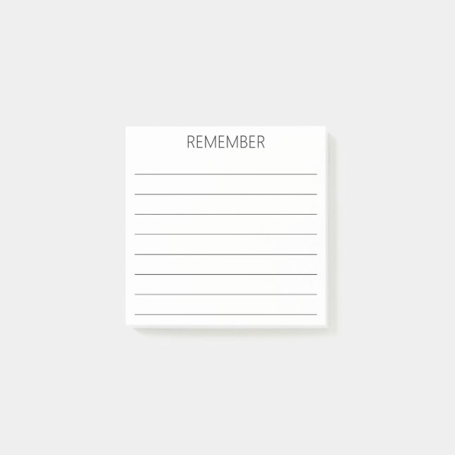 Bloco De Notas Lembrete Recordar  (Frente)