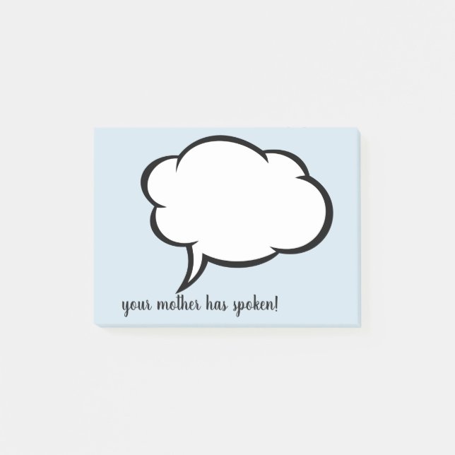 Bloco De Notas Lembretes amigáveis de sua mamã!  Personalize (Frente)