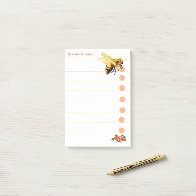 Bloco De Notas Lembretes para hoje (Na mesa)