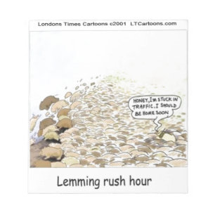 Bloco De Notas Lemmings Rush Hour Engraçado