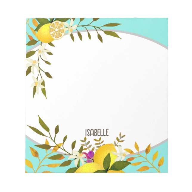 Bloco De Notas Lemon Aqua (Frente)