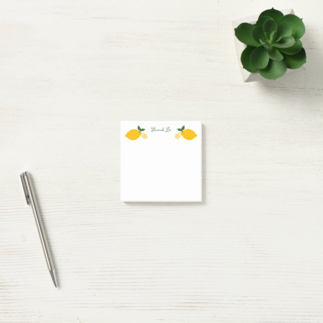 Bloco De Notas Lemons CUSTOM Name Cute Illustration  (Escritótio)