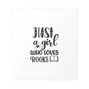 Bloco De Notas Lendo Arte Apenas Uma Menina Que Ama Livros