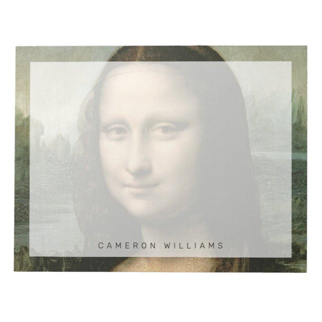 Bloco De Notas Leonardo da Vinci | Mona Lisa, c.1503-6 (Frente)