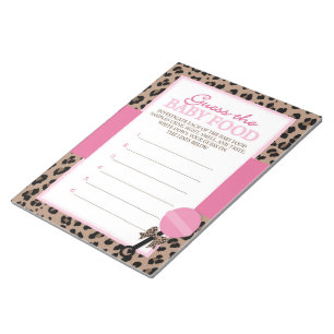 Bloco De Notas Leopard Adivinha O Jogo Da Comida Do Bebê