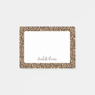 Bloco De Notas Leopard Print Monogrammed