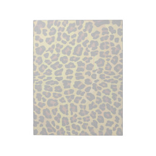 Bloco De Notas Leopardo Castanho e Impressão Amarelo