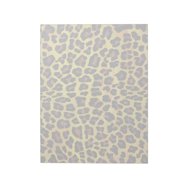 Bloco De Notas Leopardo Castanho e Impressão Amarelo (Invertido)