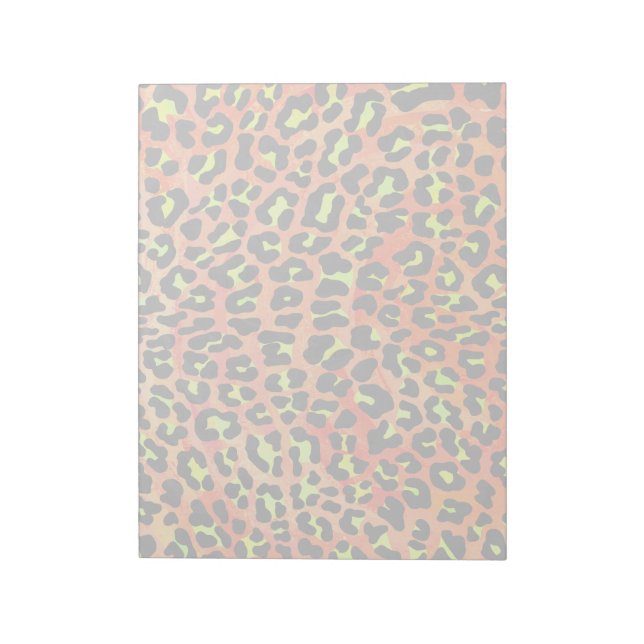 Bloco De Notas Leopardo Laranja e Impressão amarelo (Invertido)