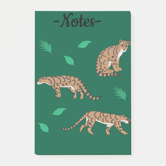 Bloco De Notas Leopardo-Nublado (Frente)