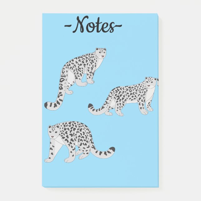 Bloco De Notas Leopardos da Neve (Frente)