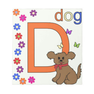 Bloco De Notas Letra Cachorro D