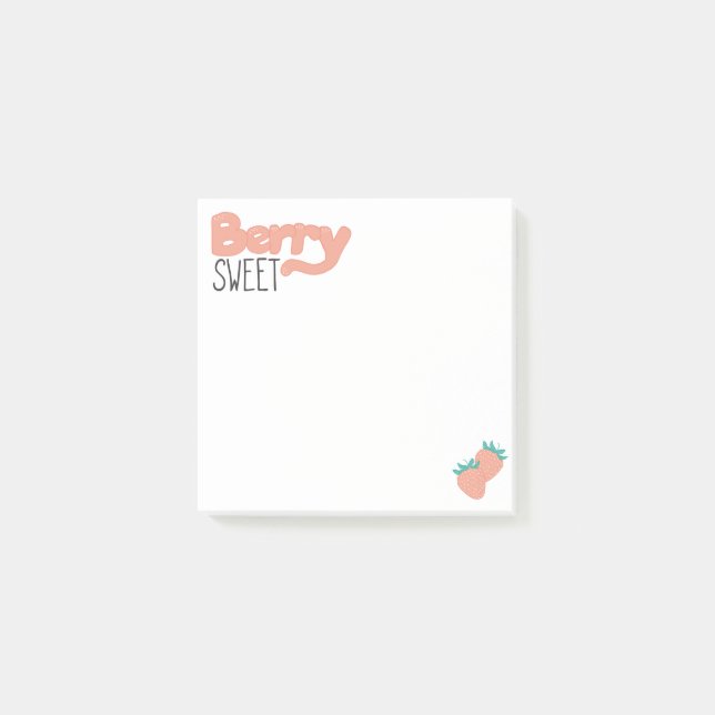 Bloco De Notas Letra de Morango (Frente)