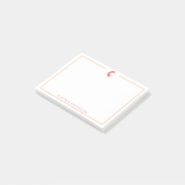 Bloco De Notas Letra Inicial 3D Personalizada Elegante Monograma 