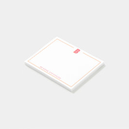 Bloco De Notas Letra Inicial 3D Personalizada Elegante Monograma 