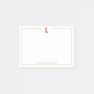 Bloco De Notas Letra Inicial L 3D Personalizada e Elegante Monogr