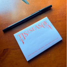 Bloco De Notas Letra-Mão Este É O Natal Da Estação