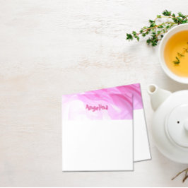 Bloco De Notas Letra púrpura cor-de-água, cor-de-rosa, roxa