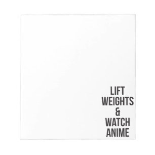 Bloco De Notas Levante Pesos E Assista Animes - Giro Inspiraciona