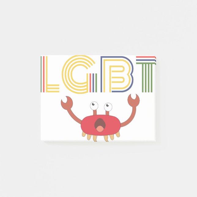 Bloco De Notas LGBT - Direitos Humanos - Caranguejo Bonito (Frente)