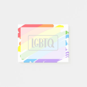 Bloco De Notas LGBTQ Brushstrokes Arco-Íris