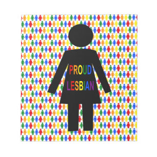 Bloco De Notas LGBTQ Silhouette Lésbica e Damas Arco-Íris