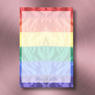 Bloco De Notas LGBTQ sinalizador arco-íris listras orgulho gay no