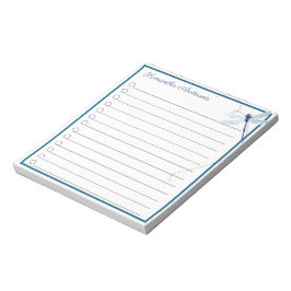 Bloco De Notas Libélula Azul em Voo Nome Personalizado