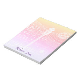 Bloco De Notas libélula de gradiente pastel personalizada