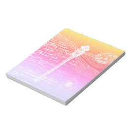 Bloco De Notas Libélula gradiente pastel